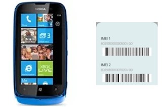 How to find the IMEI code on Lumia 610