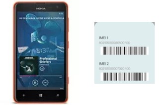 How to find the IMEI code on Lumia 625