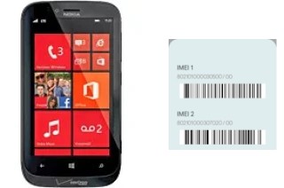 How to find the IMEI code on Lumia 822