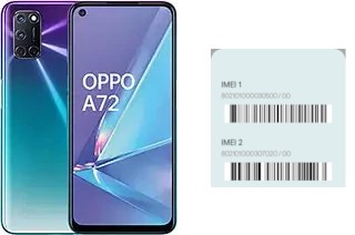 How to find the IMEI code on Oppo A72