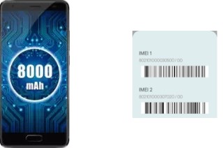 How to find the IMEI code on K8000