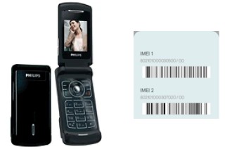 How to find the IMEI code on Philips 580