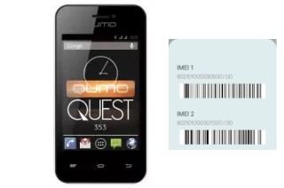 How to find the IMEI code on QUEST 353