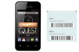 How to find the IMEI code on QUEST 354