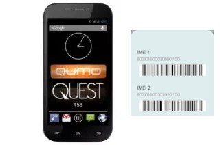 How to find the IMEI code on QUEST 453