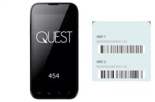 How to find the IMEI code on QUEST 454