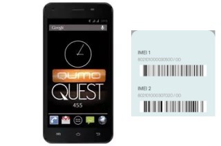 How to find the IMEI code on QUEST 455