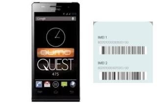 How to find the IMEI code on QUEST 475