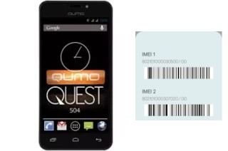 How to find the IMEI code on Quest 504