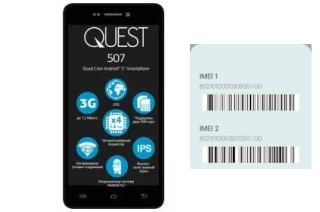 How to find the IMEI code on Quest 507