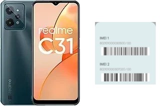 How to find the IMEI code on Realme C31