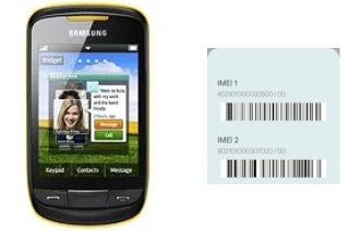 How to find the IMEI code on S3850 Corby II