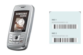 How to find the IMEI code on E250