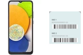 How to see the IMEI code in Galaxy A03