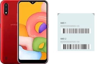 How to see the IMEI code in Galaxy A01