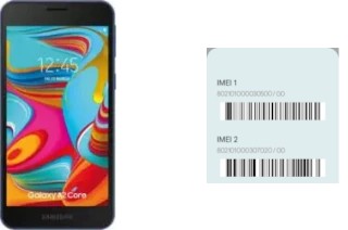 How to find the IMEI code on Galaxy A2 Core