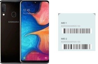 How to find the IMEI code on Galaxy A20e