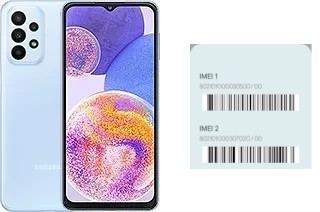How to see the IMEI code in Galaxy A23