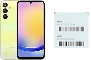 How to see the IMEI code in Galaxy A25