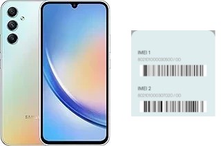 How to find the IMEI code on Galaxy A34