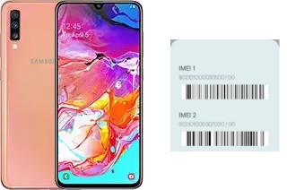 How to see the IMEI code in Galaxy A70