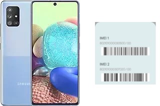 How to find the IMEI code on Galaxy A71 5G