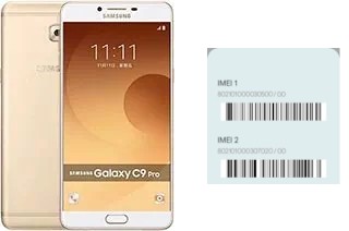 How to find the IMEI code on Galaxy C9 Pro