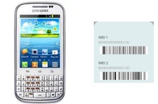 How to see the IMEI code in Galaxy Chat B5330