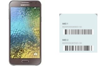 How to see the IMEI code in Galaxy E5