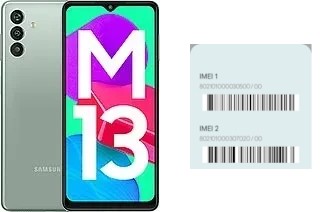 How to find the IMEI code on Galaxy M13 (India)