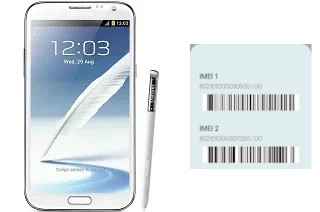 How to see the IMEI code in Galaxy Note II N7100