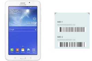 How to see the IMEI code in Galaxy Tab 3 V