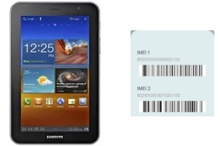 How to see the IMEI code in P6200 Galaxy Tab 7.0 Plus