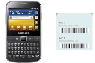 How to find the IMEI code on Galaxy Y Pro B5510