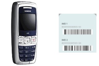 How to see the IMEI code in Siemens A75