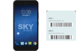 How to find the IMEI code on Sky Elite 5-0L Plus