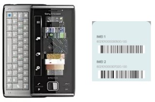 How to find the IMEI code on Xperia X2