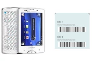 How to see the IMEI code in Xperia mini pro