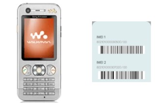 How to find the IMEI code on W890