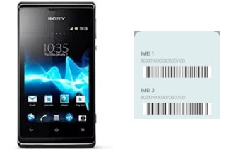 How to find the IMEI code on Xperia E dual