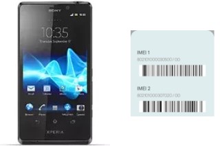 How to find the IMEI code on Xperia T