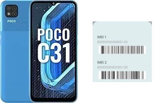 How to find the IMEI code on Poco C31