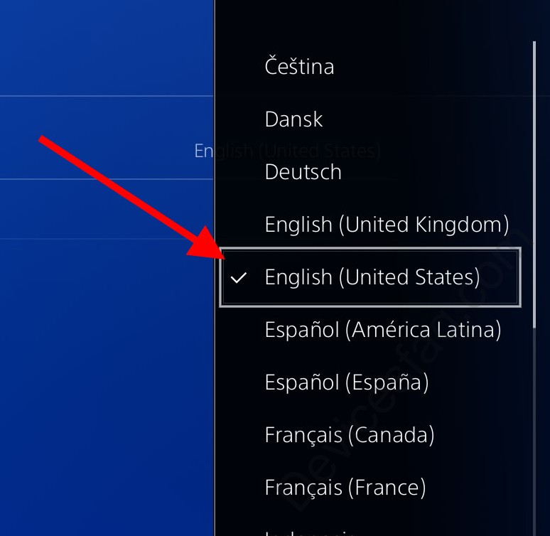 Choose PS4 language