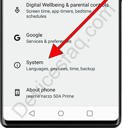 Android system settings