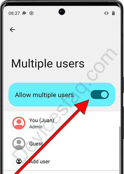Allow multiple users on Android