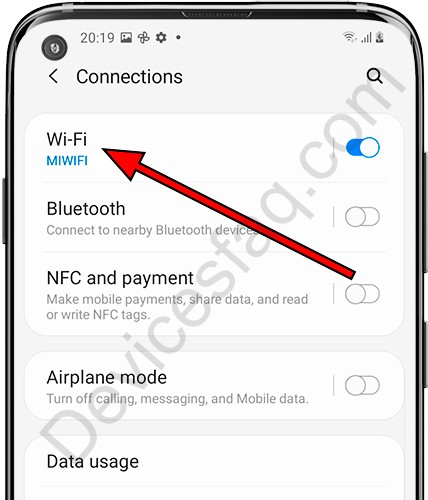 WiFi connections on Samsung