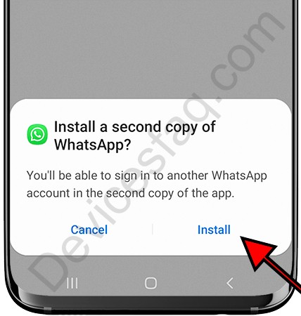 Install a second copy of WhatsApp