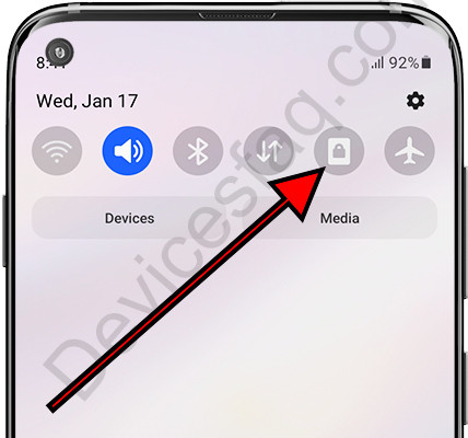 New Samsung shortcut panel icon