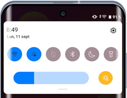 Edit the shortcuts panel on Android