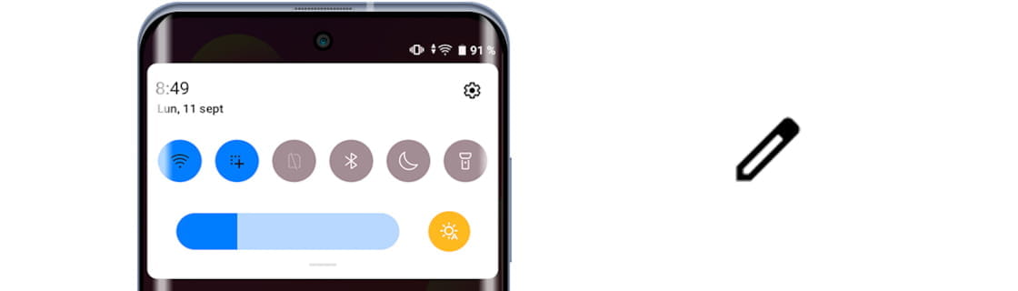 Edit the shortcuts panel on Android